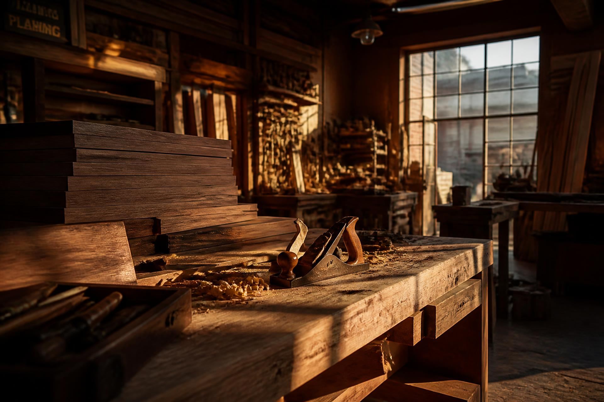 Interior of the Kohler Millwork Co. shop on McVaney Road, Charlotte